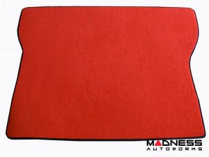 FIAT 500 Rear Seat Delete Carpet Kit - Black Italy - Red